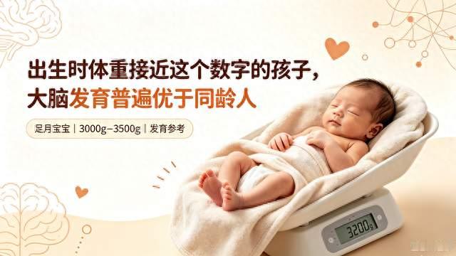 出生时体重接近这个数字的孩子，大脑发育普遍优于同龄人