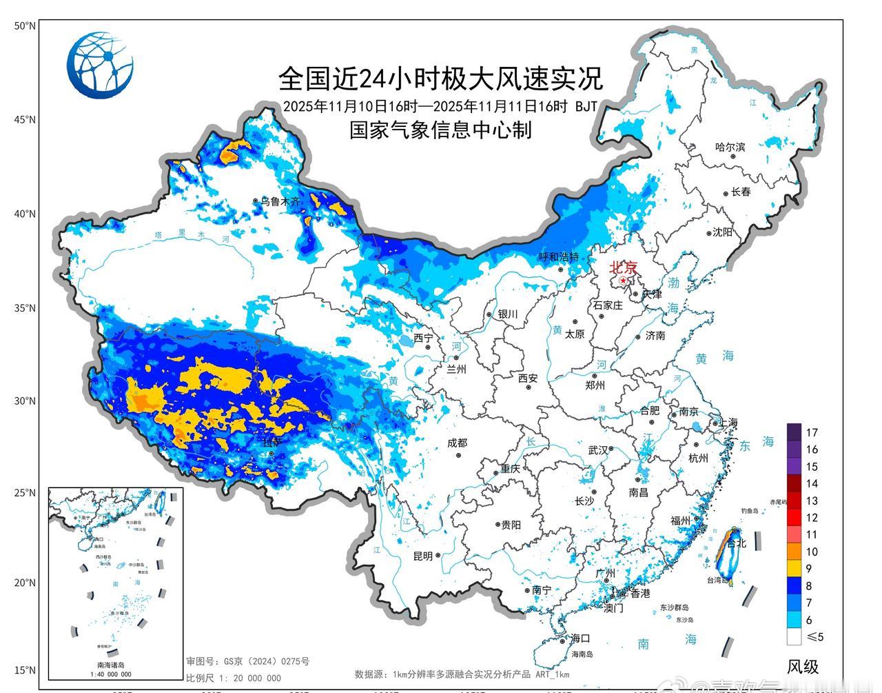 受台风“凤凰”影响，昨天以来，台湾东部出现暴雨或大暴雨，局地特大暴雨；福建东部、