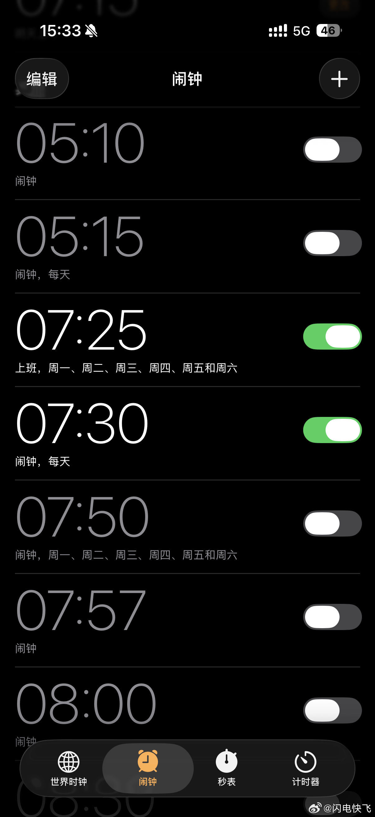 苹果闹钟没响我每次睡觉前都再三确认闹钟定好了没生怕睡过头[吃瓜] ​​​