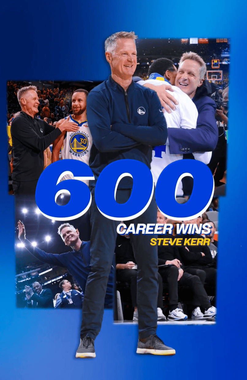 有能！勇士官方晒海报祝贺科尔收获执教生涯第600场胜利