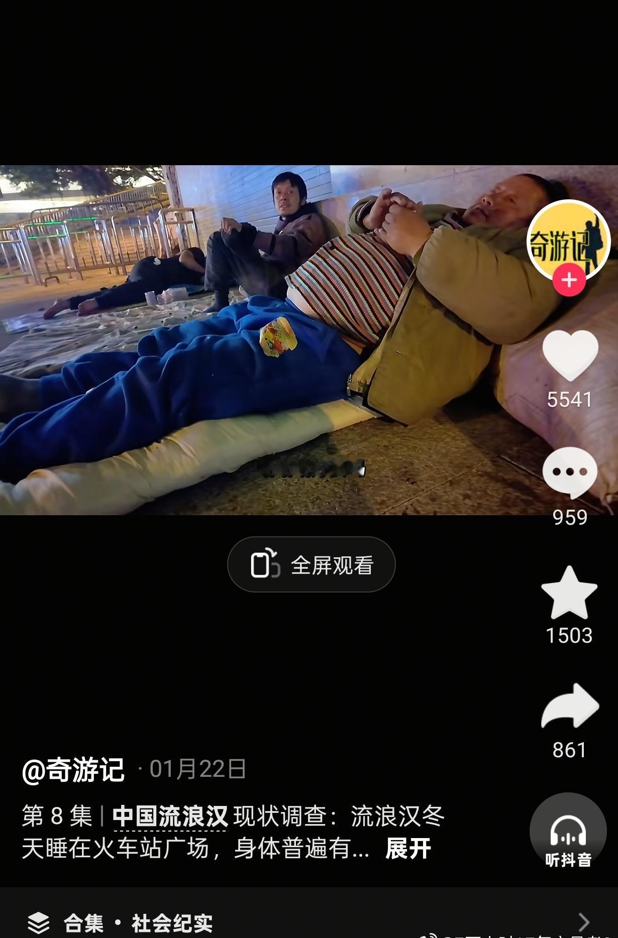 希望流浪汉们能住在大街上，而不是住在桥洞里。桥洞太冷了。 ​​​