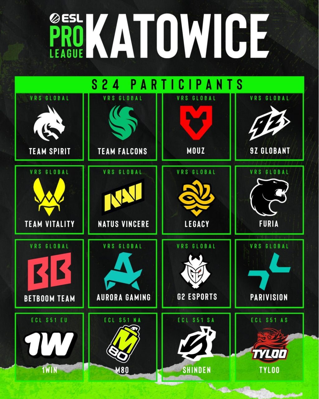 CSGO ESL 宣布了 (网页链接) ESL Pro League 第 24 