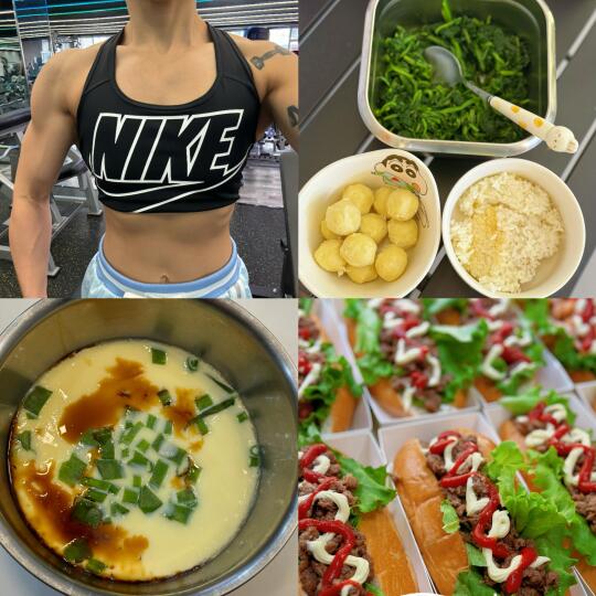 吉林市女健身教练/学员练后餐 牛肉热狗🌭