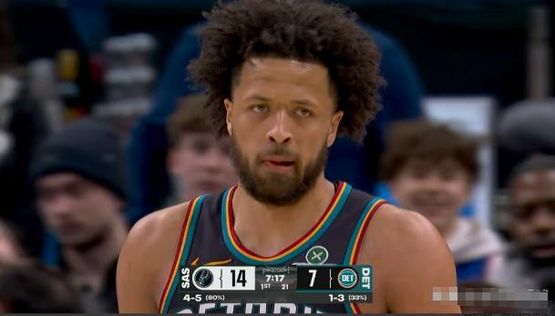 活塞超级巨星康宁汉姆真是忒低迷了！在今天活塞主场迎战马刺的焦点战中，目前双方的第