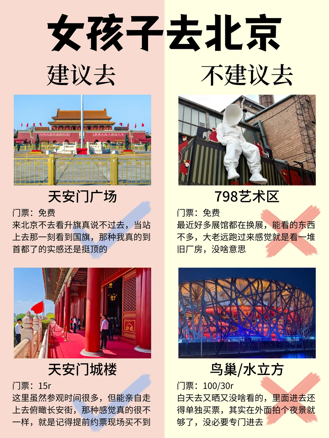 女生5月要来北京旅游👸真的要听劝……