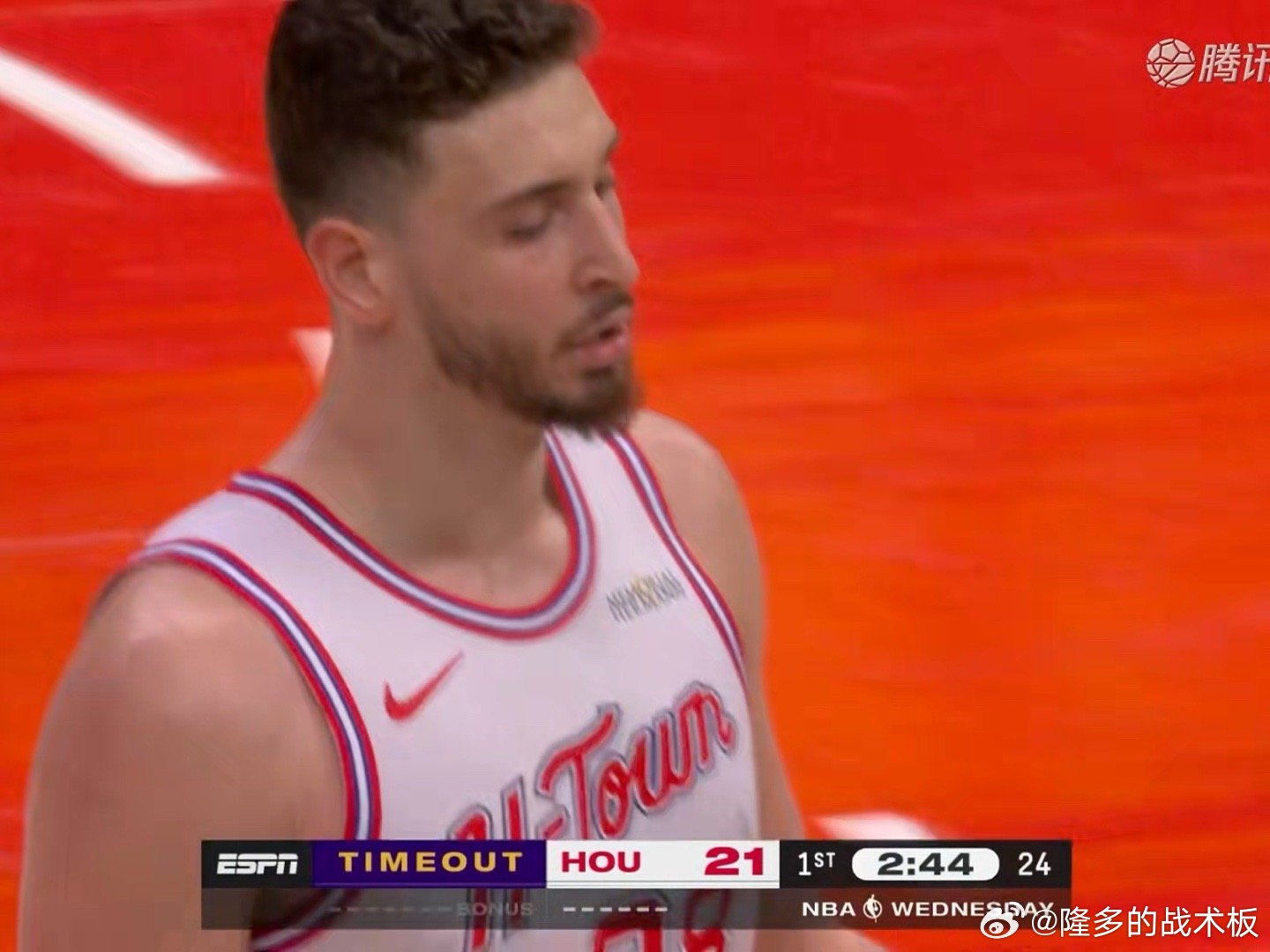 湖人篮下防守真空，暂停了湖人vs火箭