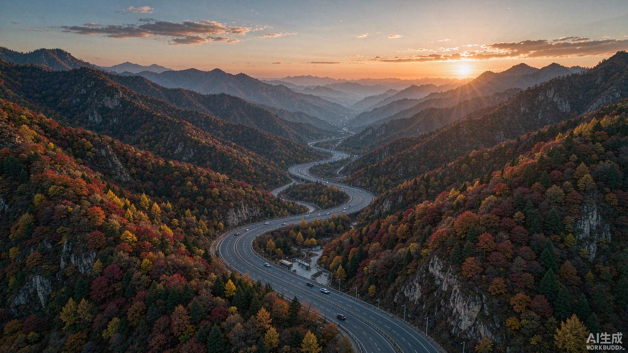 别去人挤人的景区了，把车开进秦岭，一路都是"免费"的秋。🍁
十月秦岭一层一色—