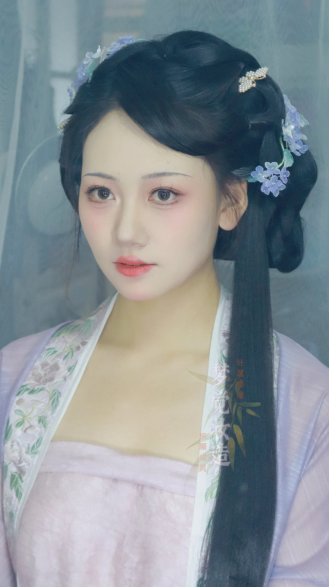 温柔侧边髻汉服发型｜成都新都汉服约妆
