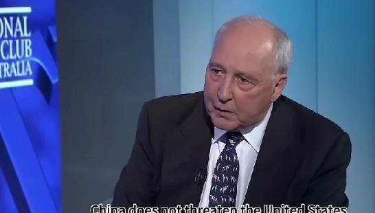 澳大利亚前总理说：美国经常说“中国威胁”，中国和美国隔着一万多公里的海洋，美国又