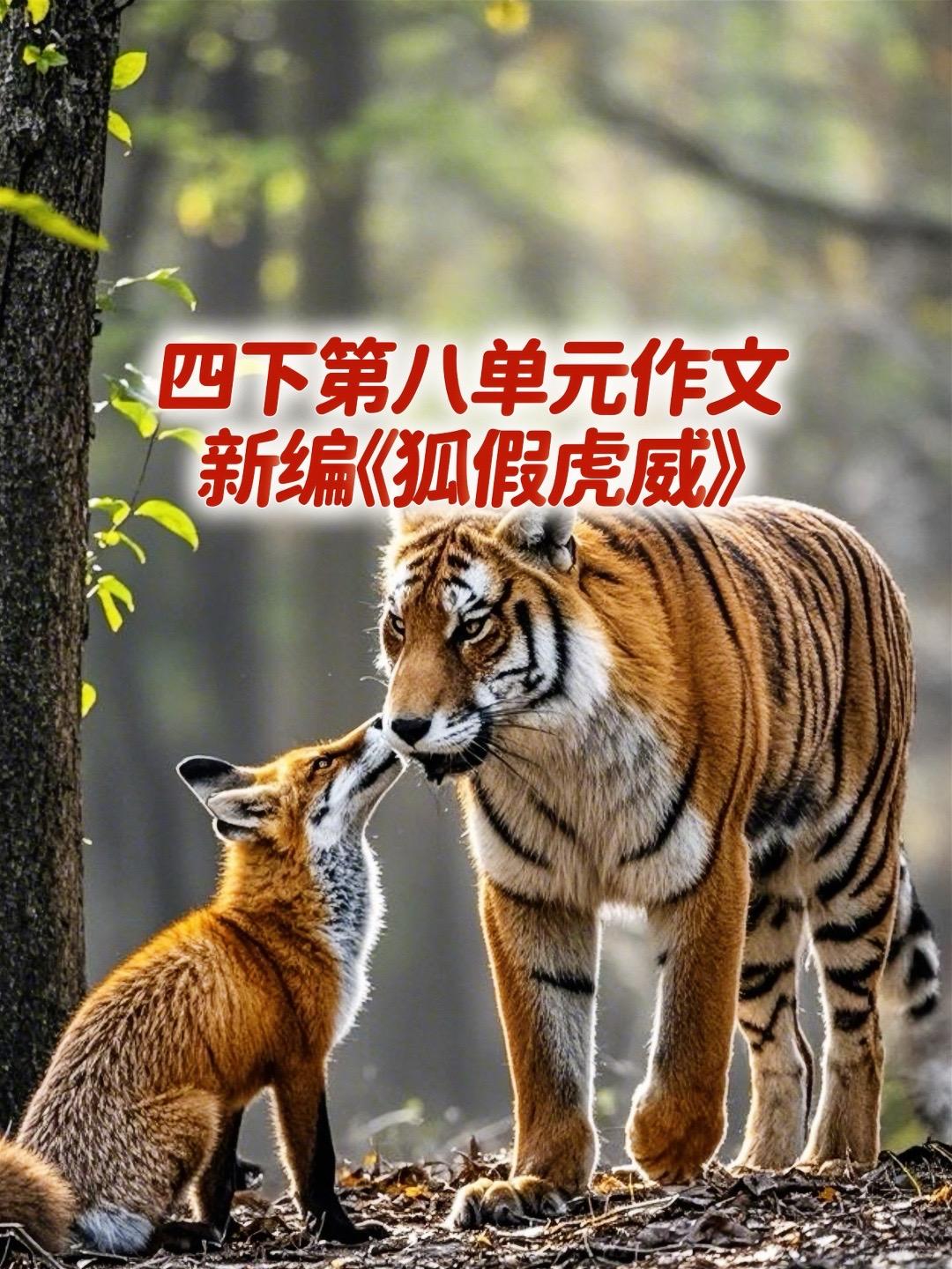 新编《狐假虎威》 优秀范文。小学四年级下册第八单元习作《故事新编》，同...