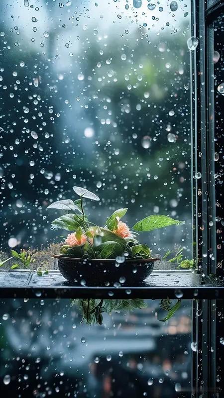 《听雨》
静坐窗前听雨落，
闲斟浅盏悟浮生。
清风漫染尘心淡，
一枕悠然万事轻。