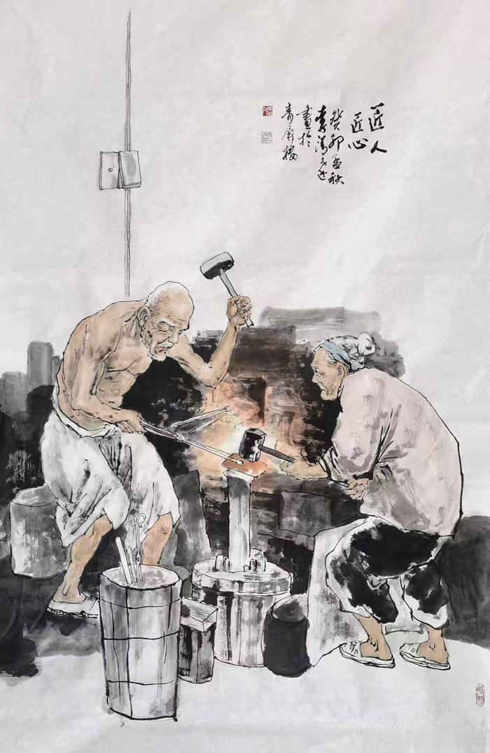 上联：锤锤打打方成器
下联：[比心]

网络图片/诚谢侵删