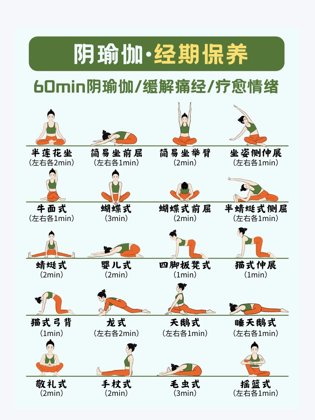 每日晨练阴瑜伽参考