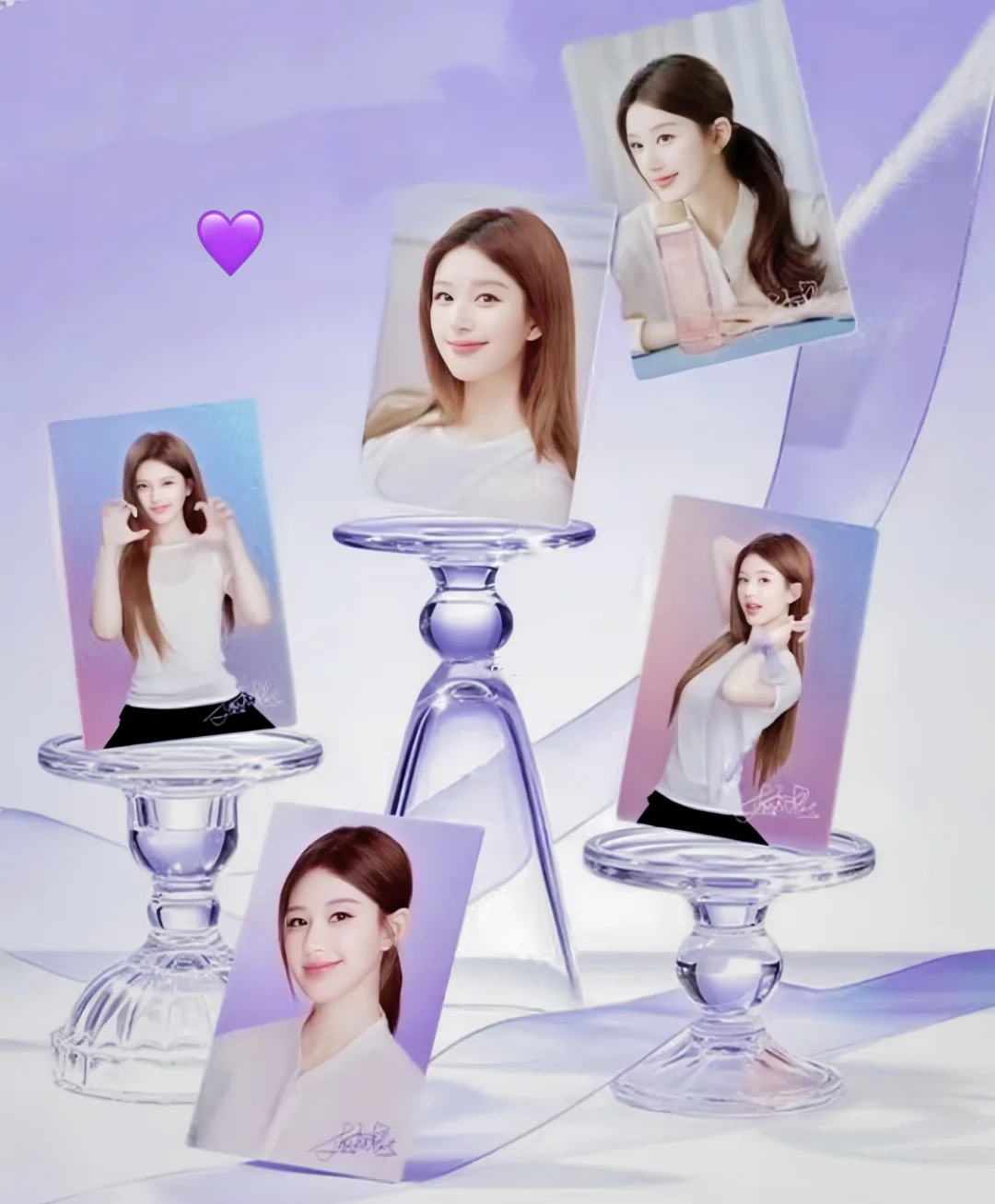 露思乐品乐茶新小卡 好美啊😻💜