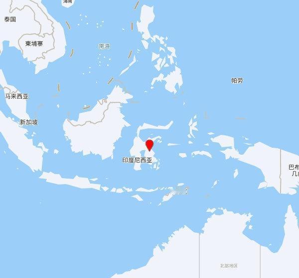 【欧洲地中海地震中心】发布，2025-11-12 17:57:30 在 苏拉威西