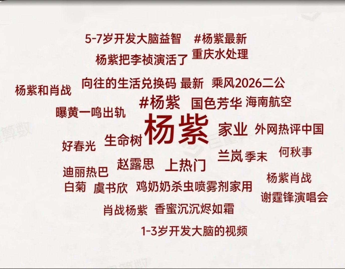 杨紫保持热度的秘诀。