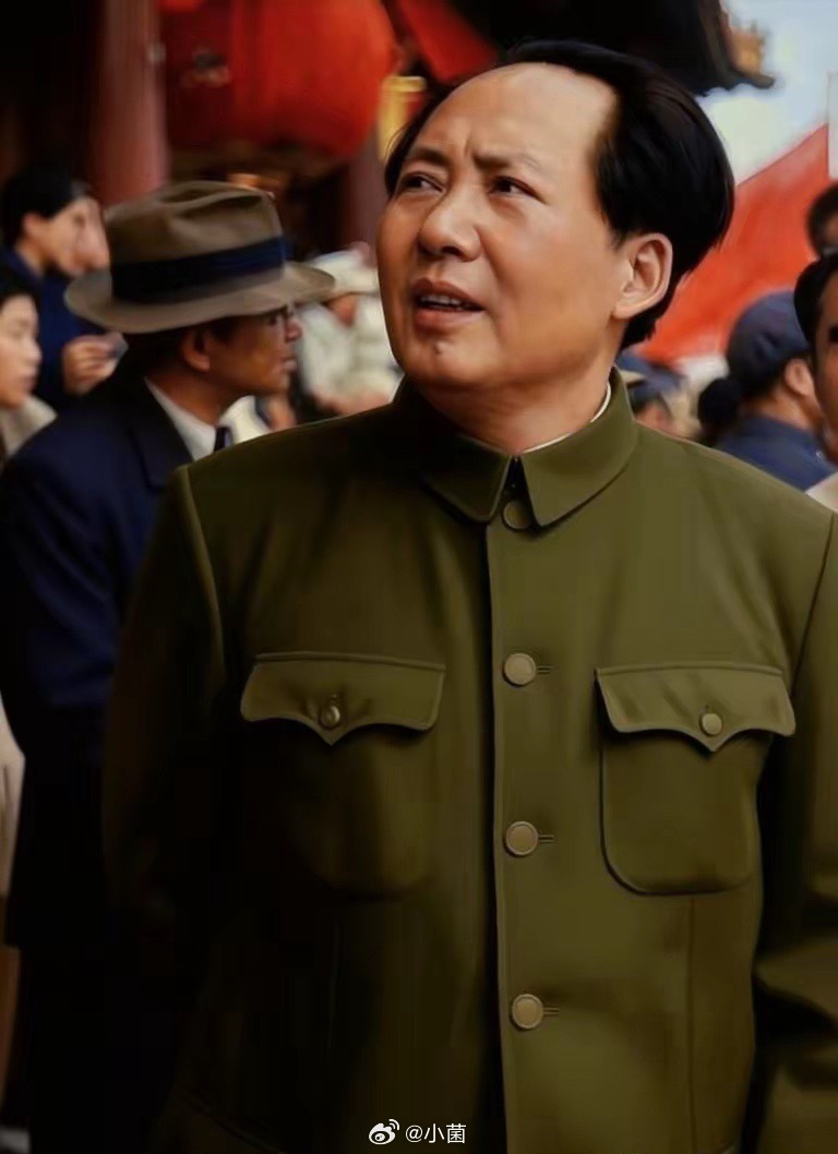 开国大典上的伟人风采。 