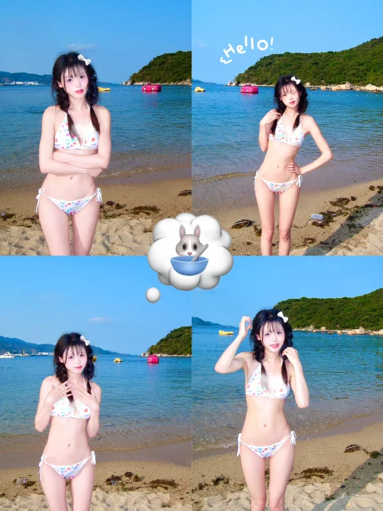 我在广东过夏天｜ccd海边蓝天泳衣拍照姿势