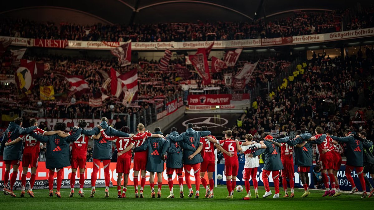 📊 拜仁在2025年德甲联赛的15个客场比赛中保持不败（11胜4平）。如果今天