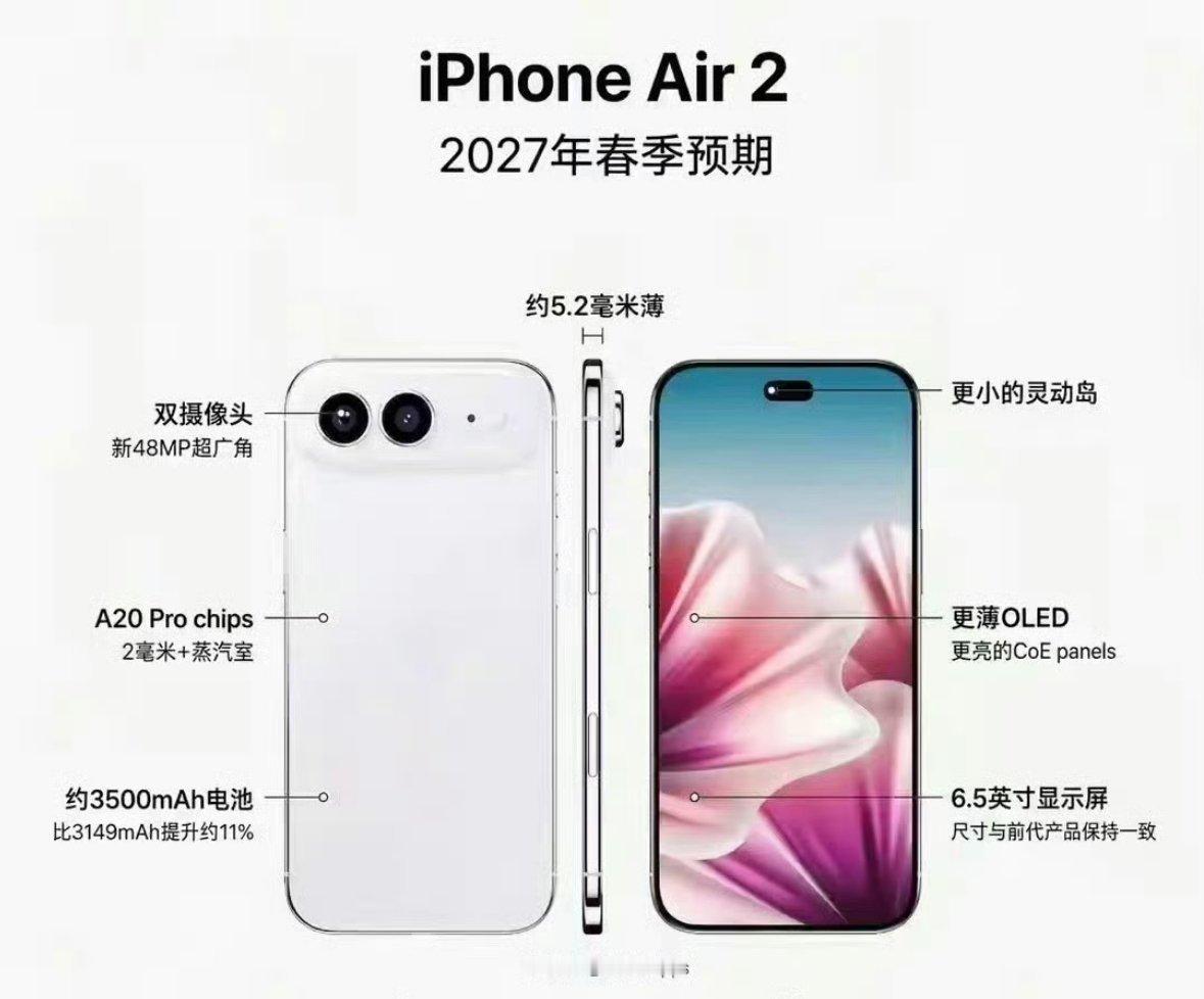 iPhoneAir2细节曝光Air的消费人群很固定～果粉！就是喜欢用ios的人群