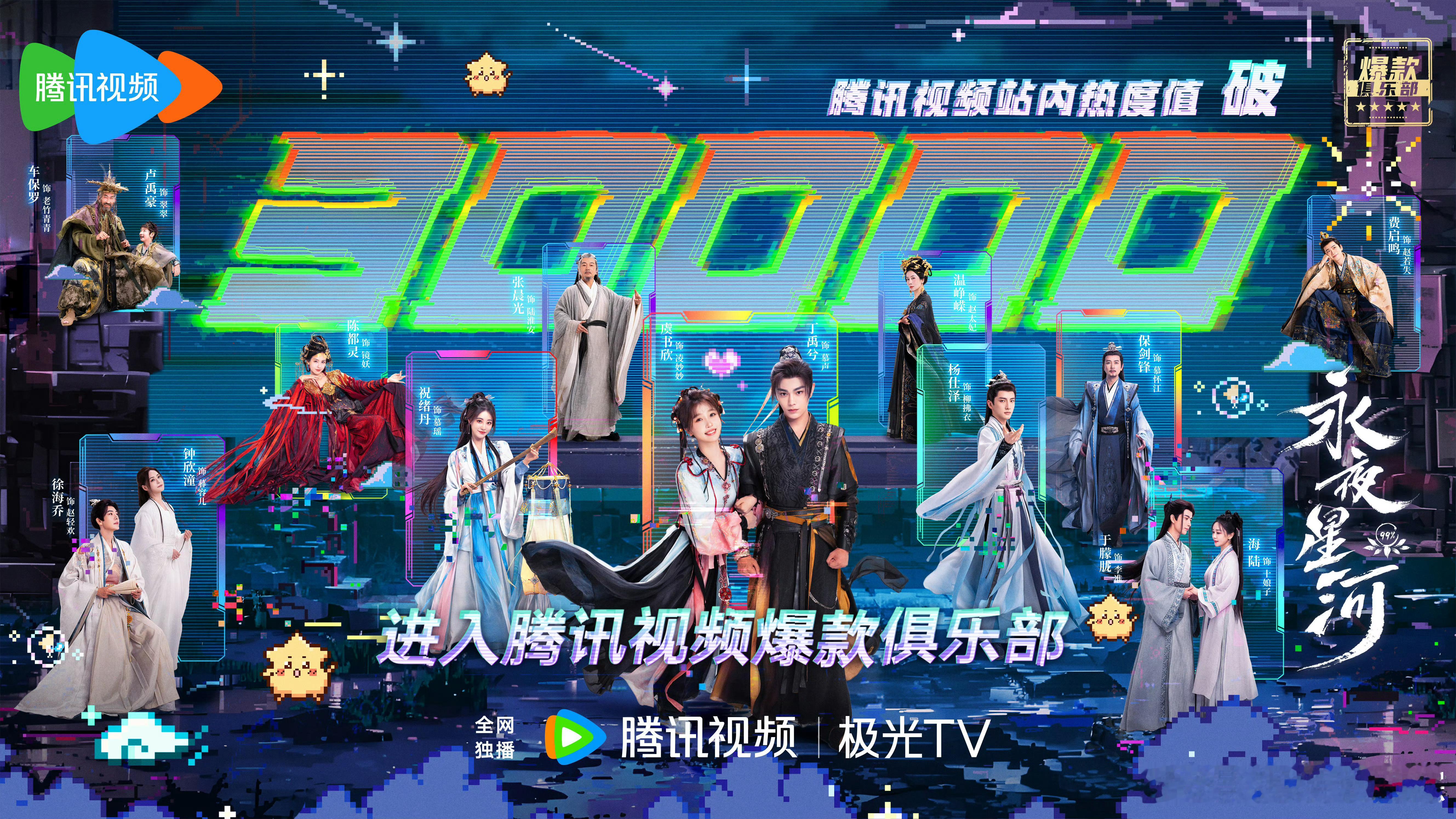 #腾讯七部热度破30000剧集# 永夜星河播的可真不错！恭喜《#永夜星河# 》成