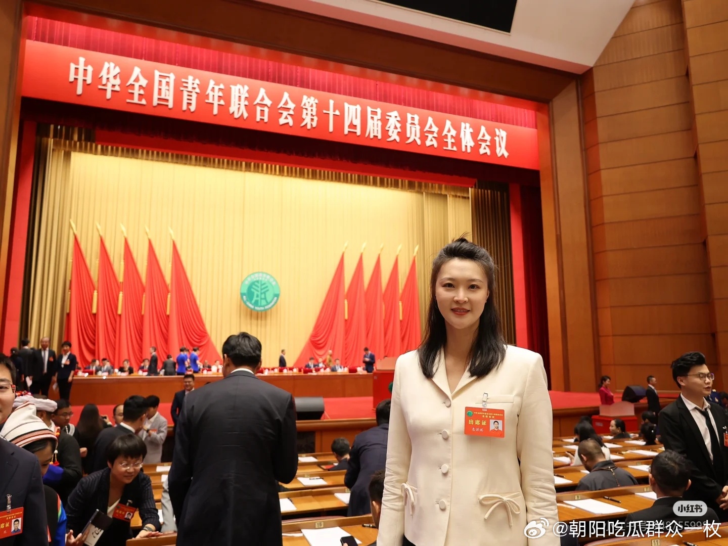 全国青联副主席马龙和全国青联主席徐晓站在C位。 ​​​