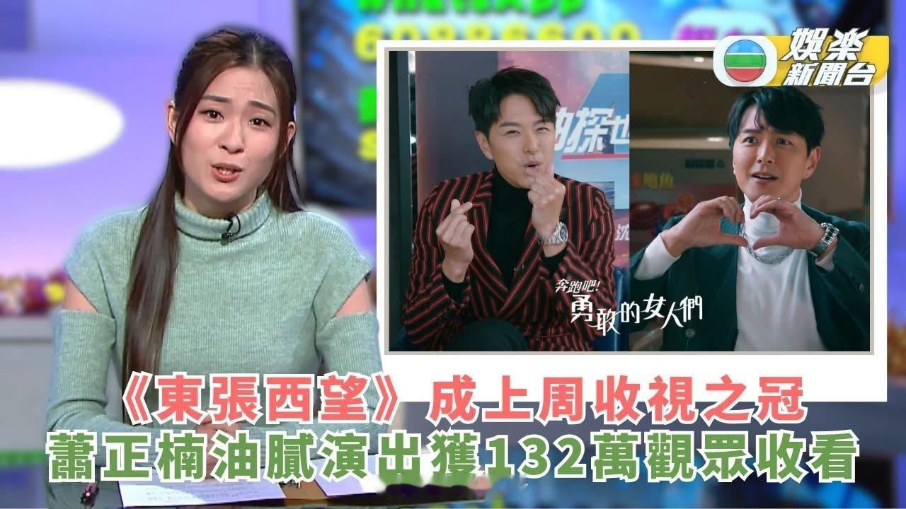 《東張西望》成上周收視之冠 蕭正楠油膩爆笑演出獲132萬觀眾收看翡翠台上周收視全