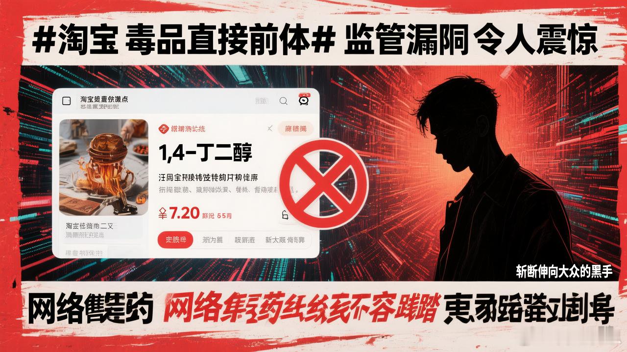 淘宝 毒品直接前体 监管漏洞令人震惊，网络售药红线不容践踏！近日，有博主严肃举报