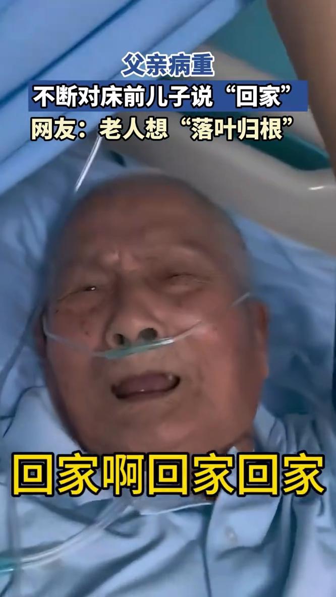 父亲病重，不断对床前儿子说