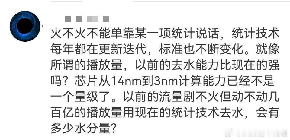 火不火本来就从来都不是看的单项数据，标准本来也在不断修改，就拿收视率来说，以前的