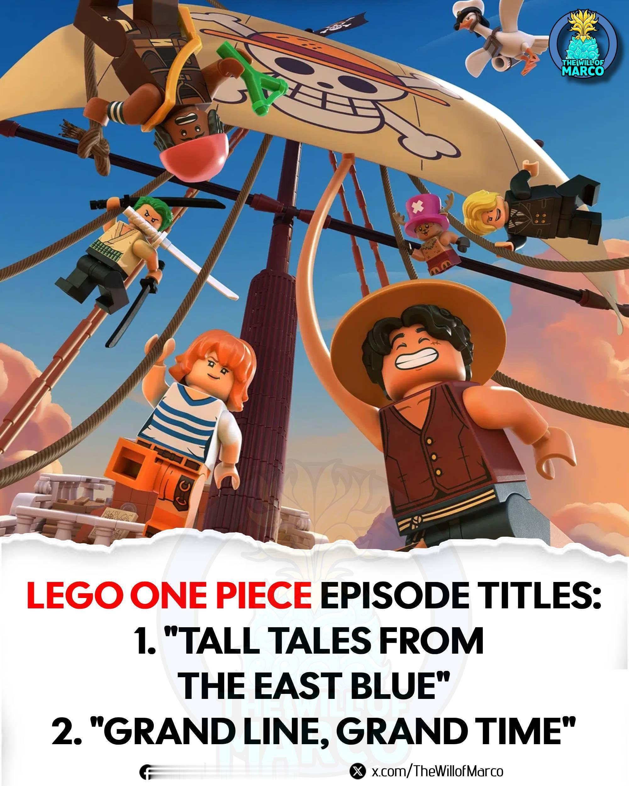 乐高海贼王动画公布2集标题。《东海奇谈》（Tall Tales from the