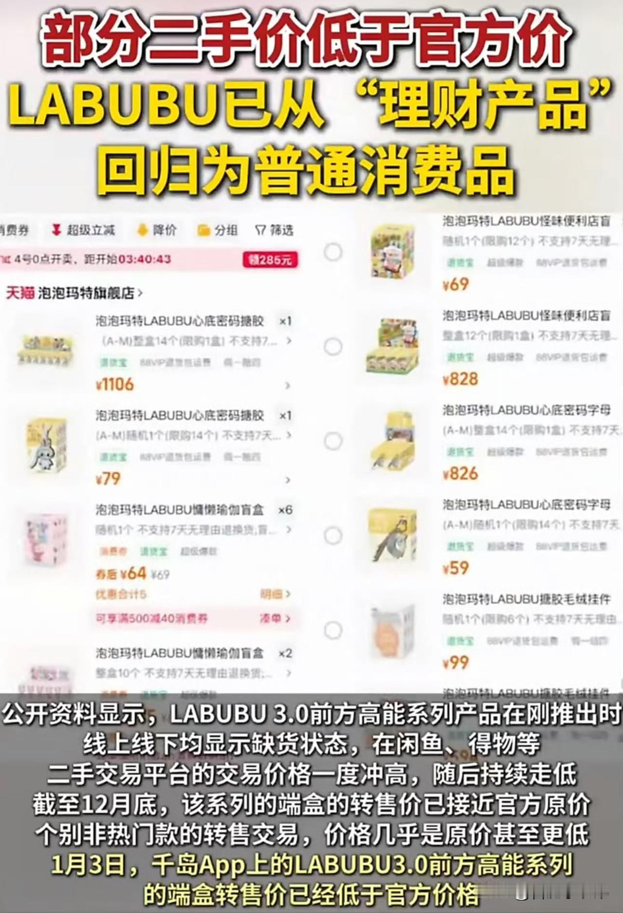 曾经一瓶难求、被炒成“理财产品”的LABUBU，如今彻底告别抢购模式！官方开启放