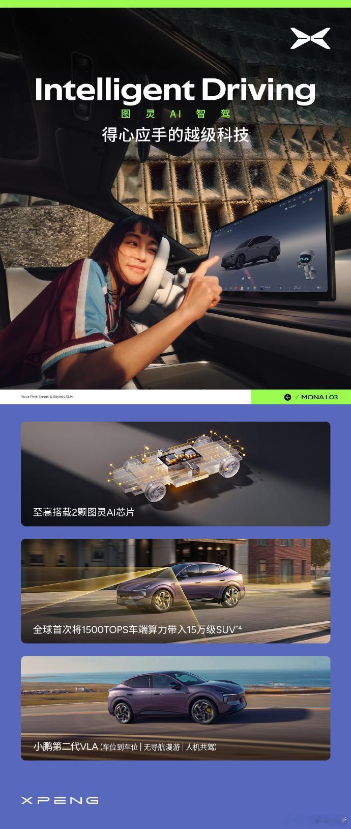 小鹏MONA L03预售14.38万元起小鹏MONA L03作为面向年轻人的智能