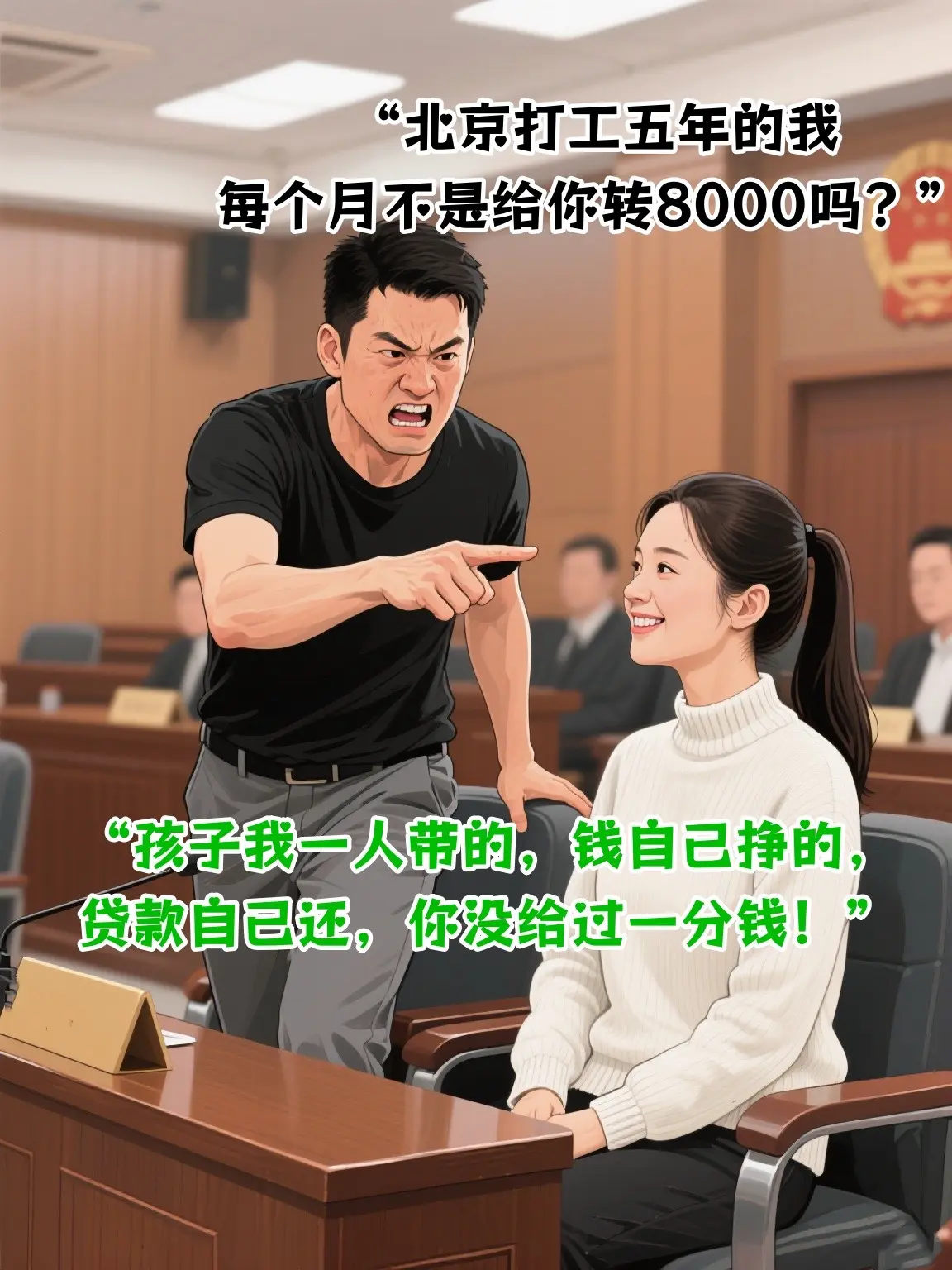 她的笑容有点冷。