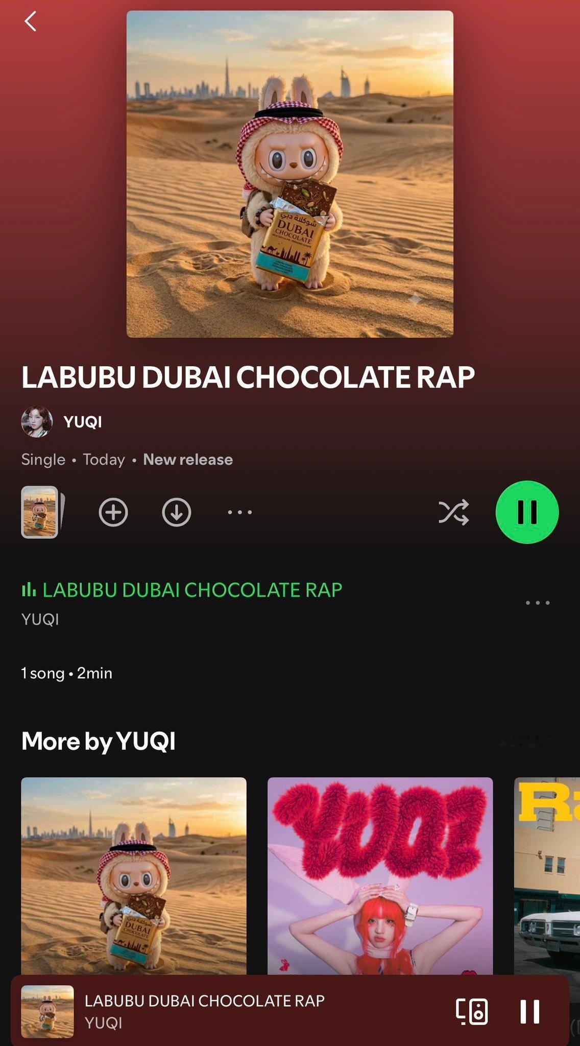 已经连续两天spotify雨琦主页出现问题了，昨天是突然多出了来路不明的AI生成