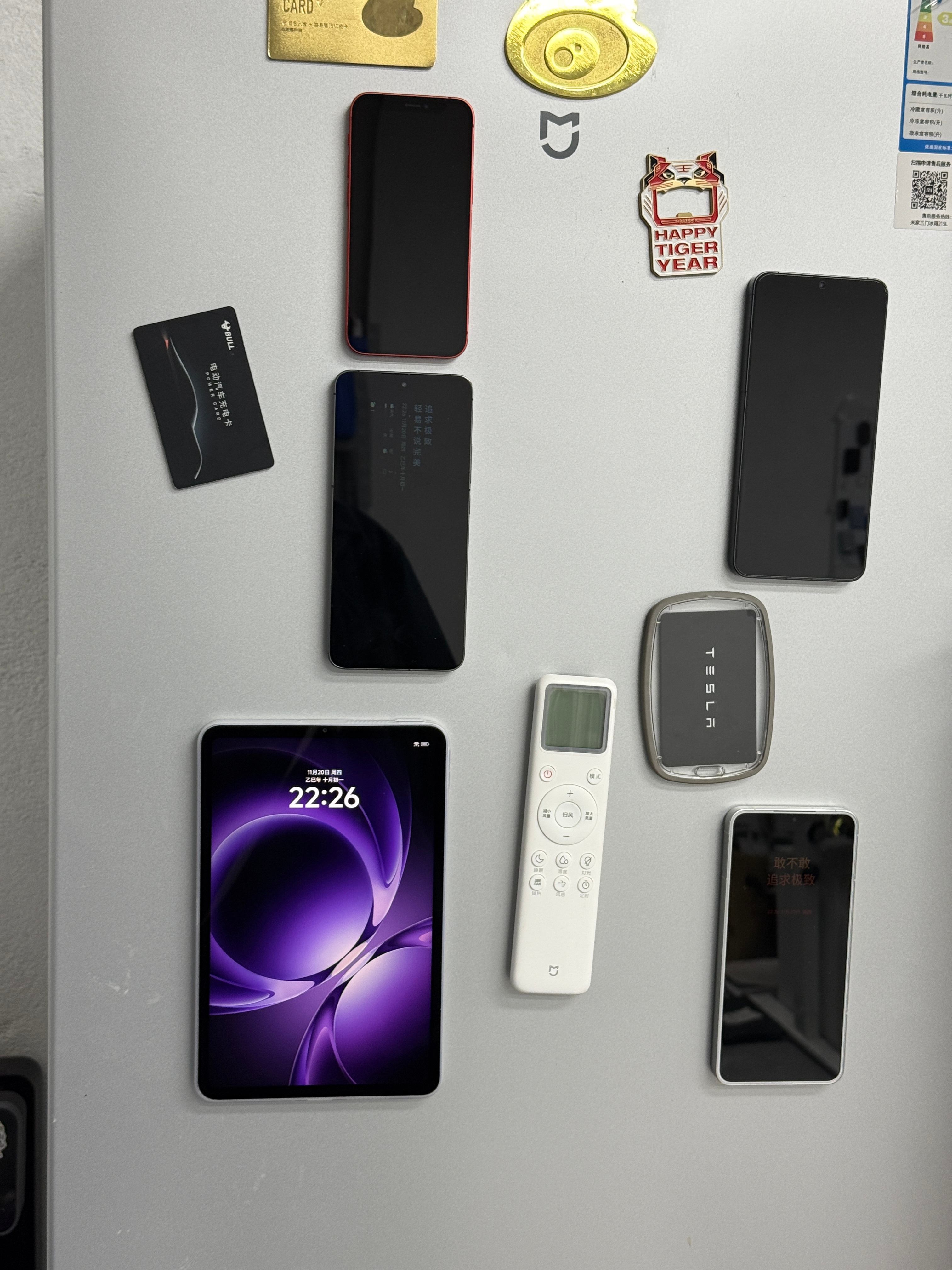 好家伙，冰箱买小了，都快不够贴了