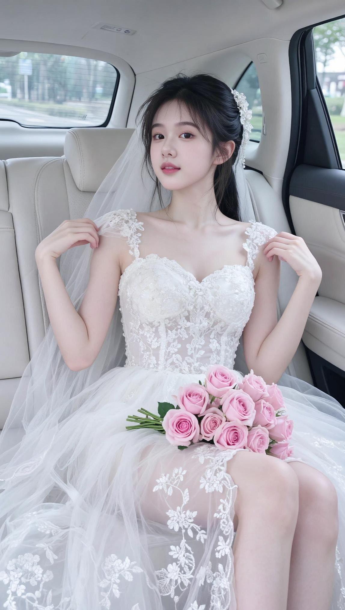 AI车内婚纱照 抖音ai创作