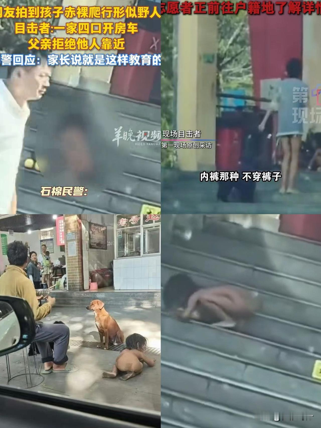 四川雅安“野人小孩”事件，这事处处透露着古怪！

高速服务区，一名3岁男童赤裸爬