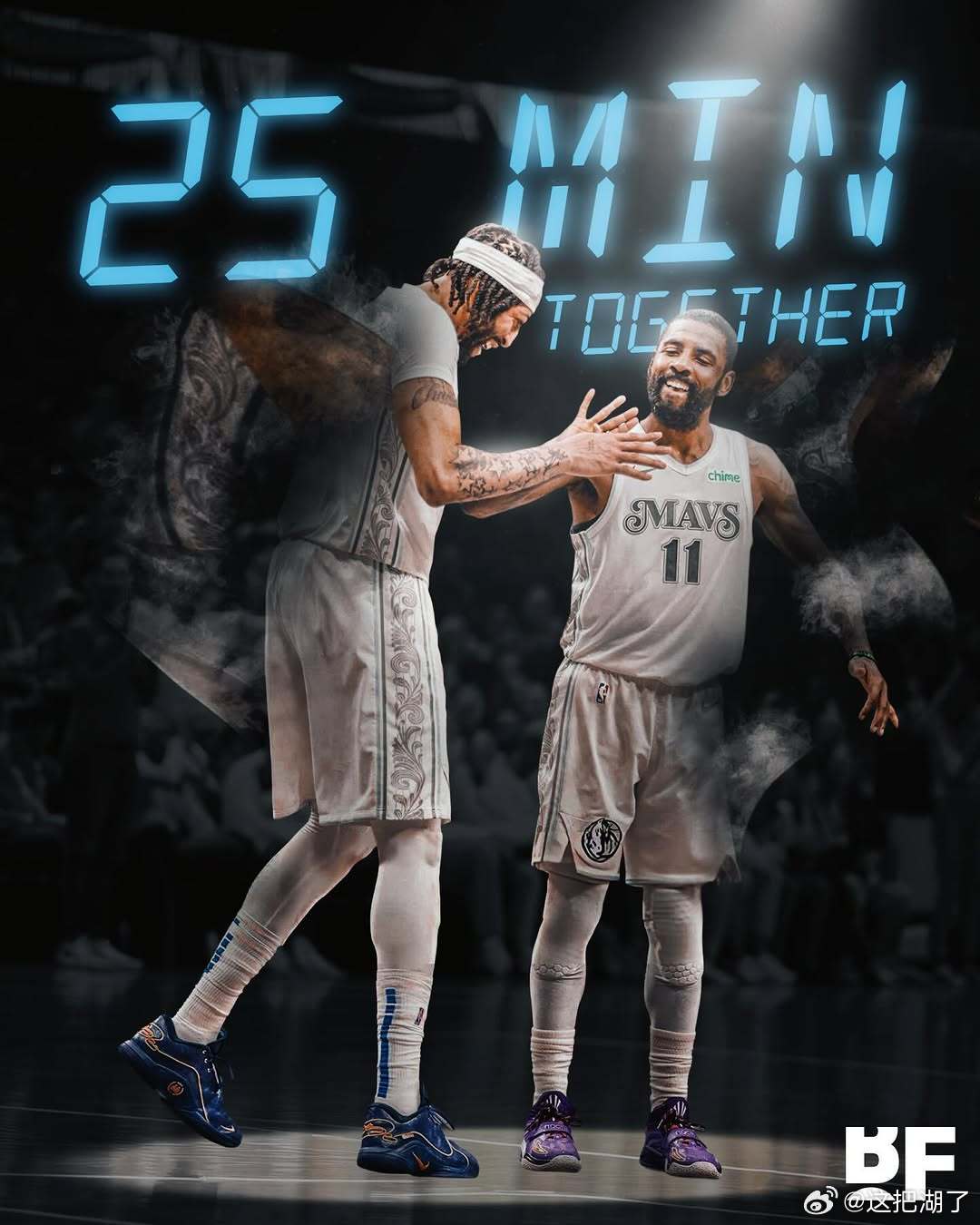 嘘唏...... 浓眉和欧文独行侠同时在场时间只有25分钟！我是真想看他俩多打球