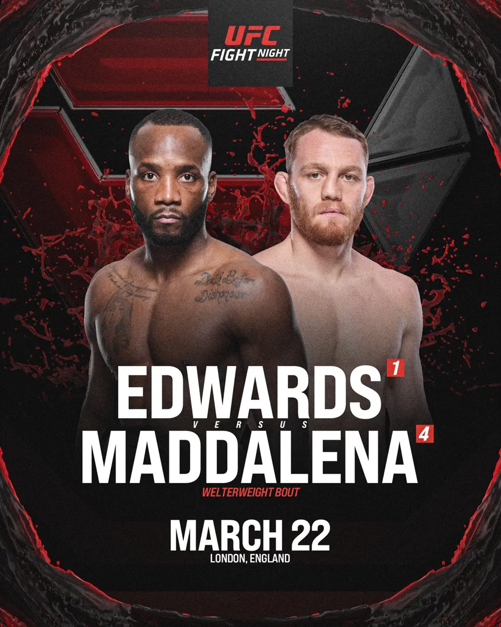 爆炸！！🚨爱德华兹VS马达莱纳是 UFC 伦敦赛的目标👊🏻
