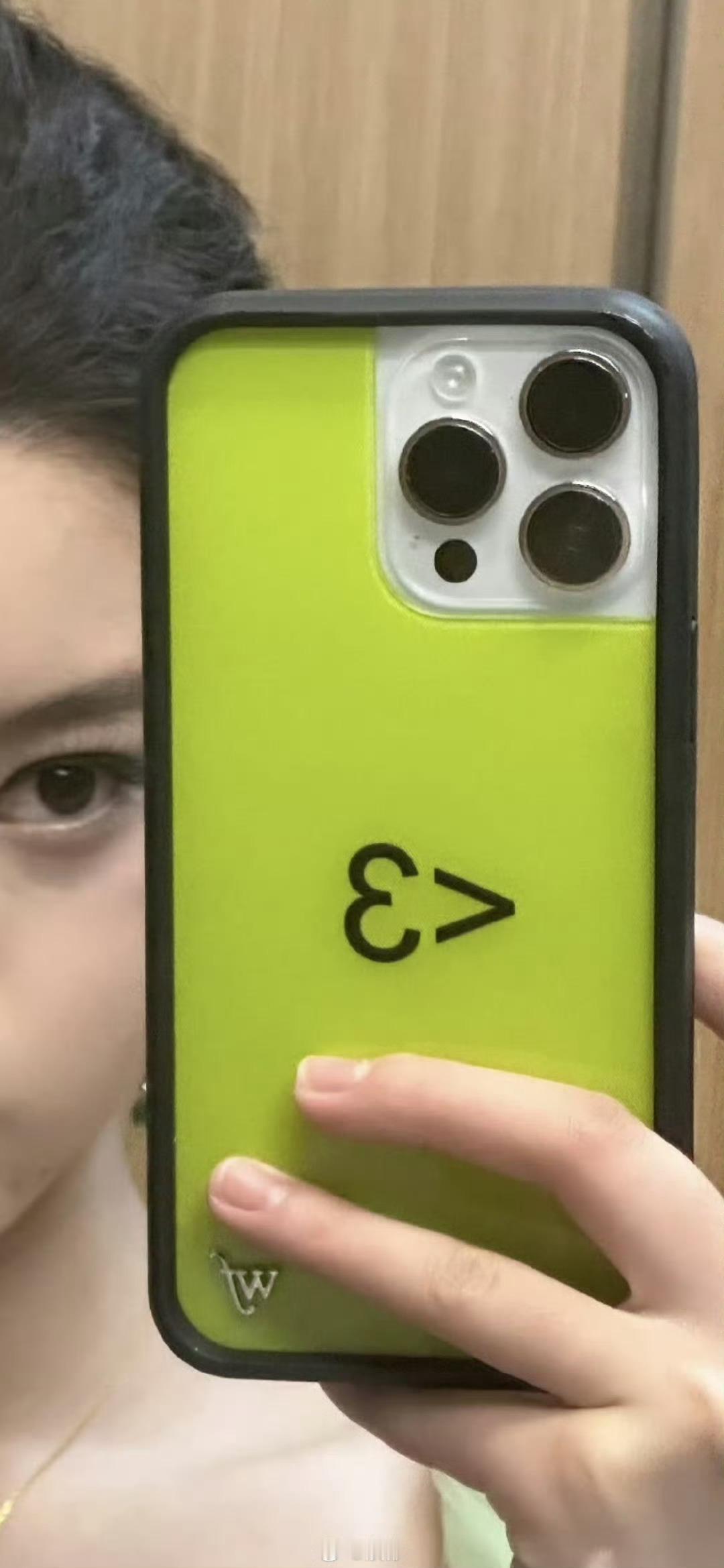富人新标识：ProMax版iPhone戴WF联名款手机壳。 ​​​