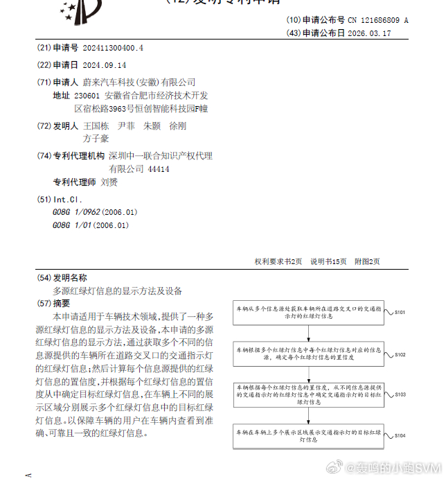 技术巡猎  蔚来  多源红绿灯信息的显示方法及设备---“车能不能看懂红绿灯”？