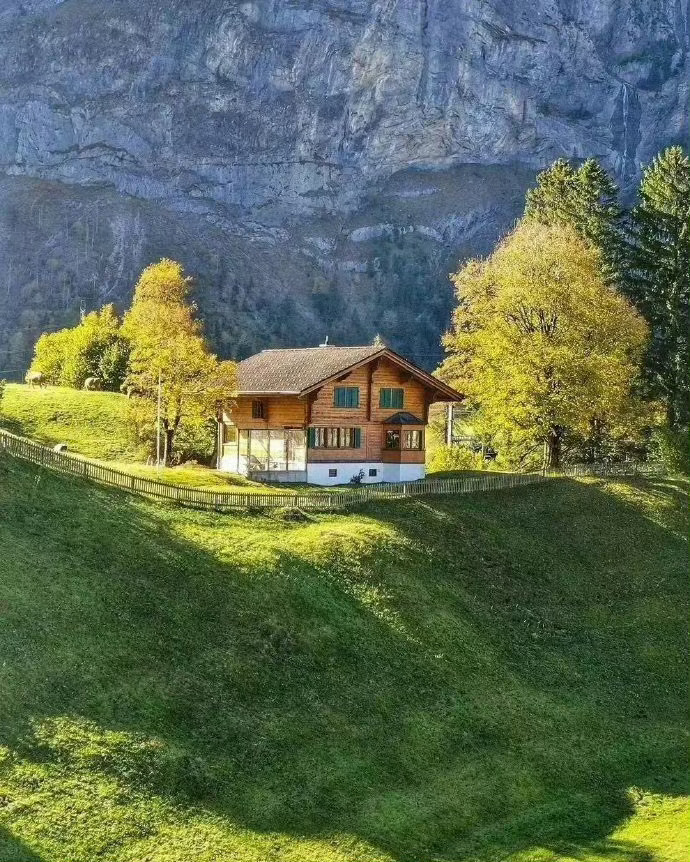 春天的瑞士，花香四溢，漫山温柔。 