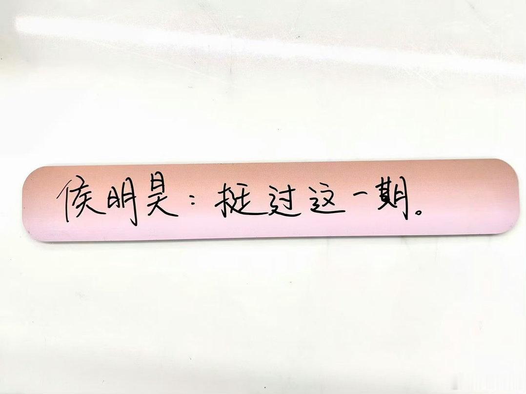 侯明昊来歌手的目标侯明昊想挺过歌手这一期 侯明昊手写歌手小目标：想挺过歌手这一期