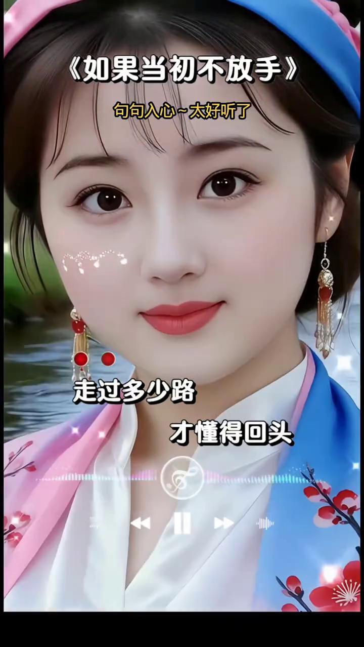 《如果当初不放手》句句入心，太好听了。
也许命运的安排，失去所有。走过多少路，才