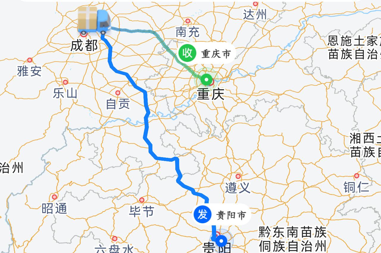 明明可以直接从贵阳寄到重庆，非要去成都拐个弯。为何舍近求远呢？