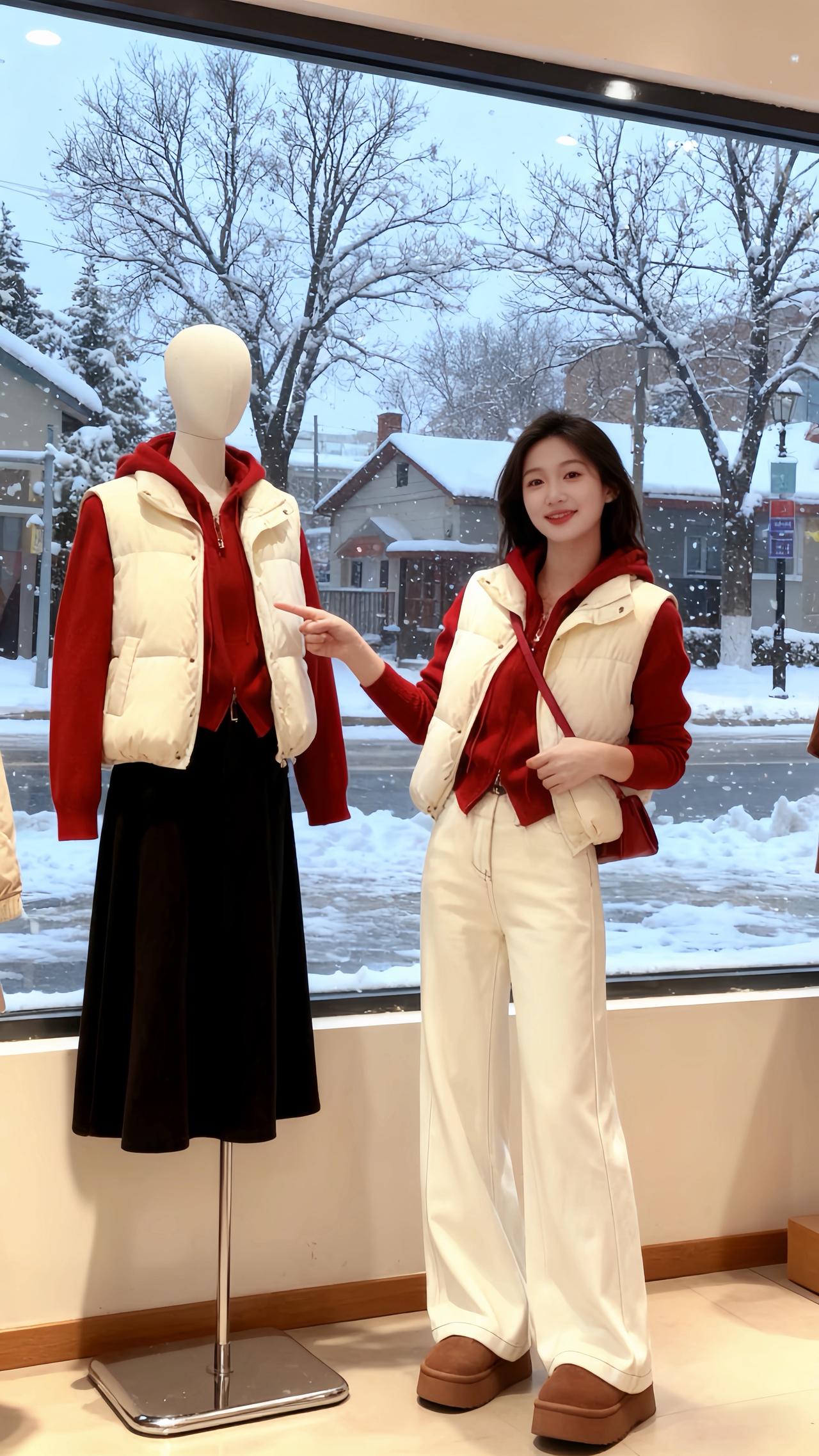 穿搭 潮流时尚穿搭 这个冬天不怕冷 套装搭配