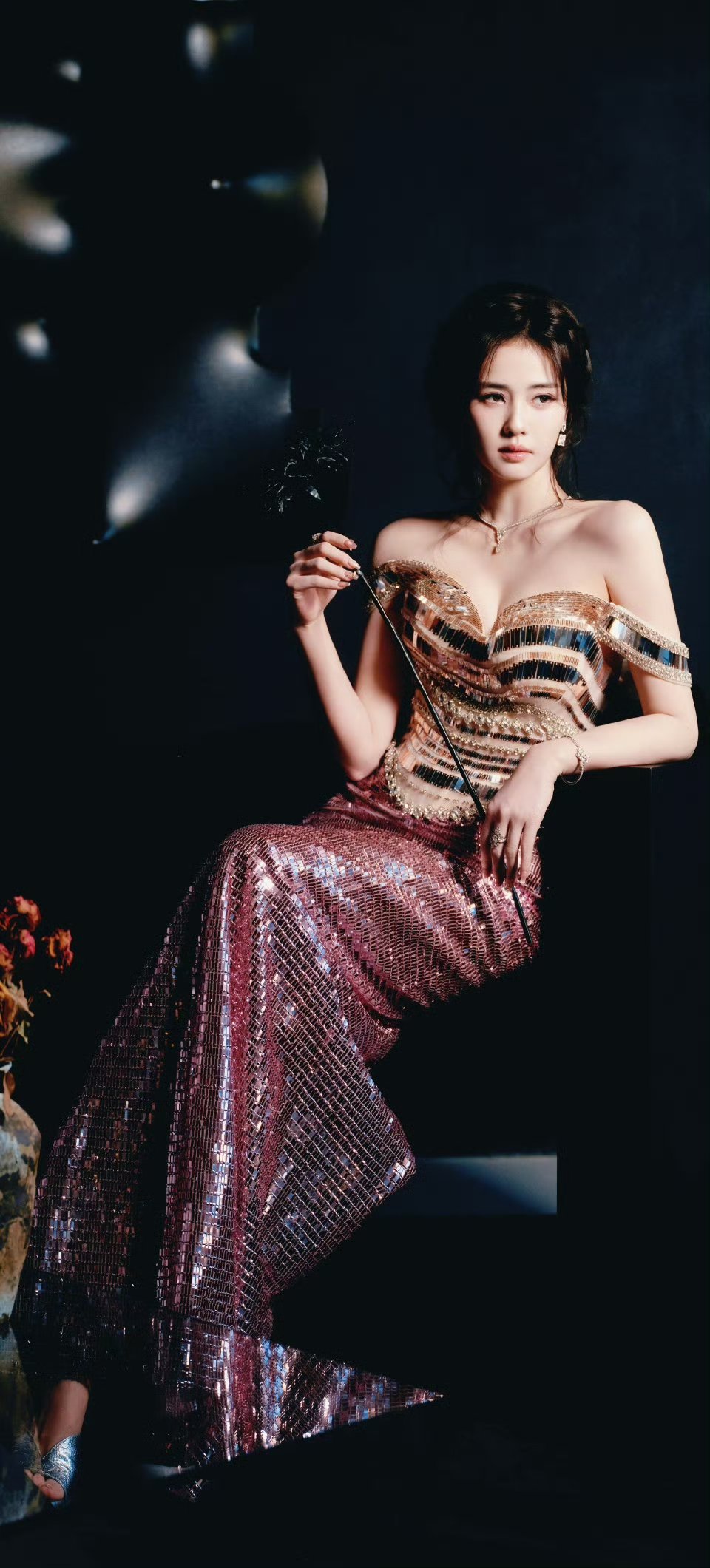 金鹤龙为白鹿化的紫钻星落妆妈呀！！白鹿的紫钻星落妆美晕了，金老师你上大分，请多多