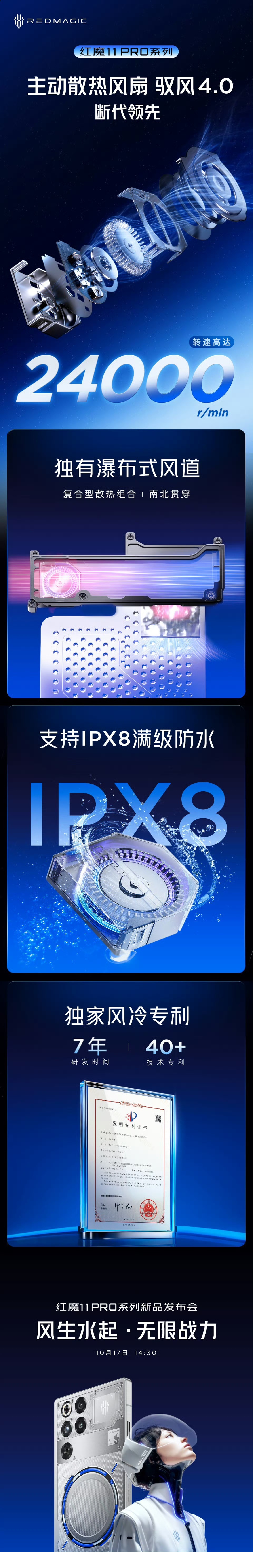 当电竞手机装上空调，游戏党终于能「冷静」上分了。红魔11 Pro系列带着「王炸散