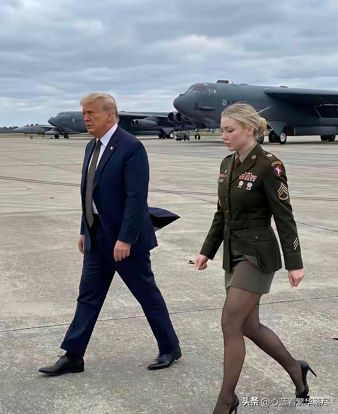 有谁知道特朗普旁边的这位女军人，到底是在军队中担任着什么职位呢？看到她陪同特朗普